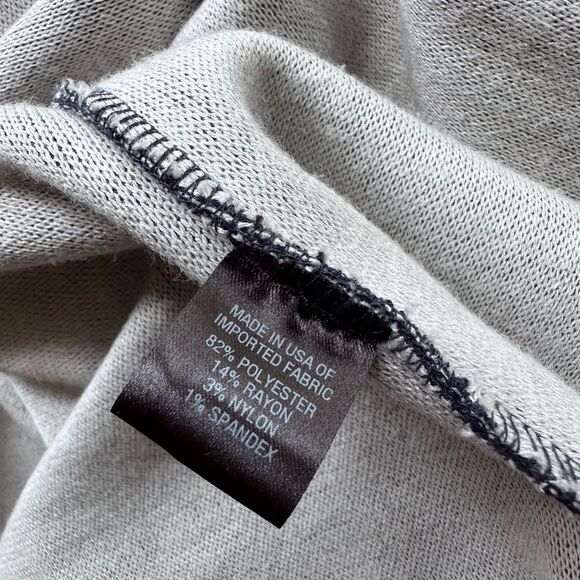 Supply & Demand Open Cardigan Sweatshirt Heathered Navy & Oatmeal Size L - Picture 8 of 9